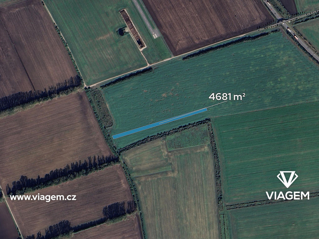 Prodej pole 4 681 m² – pohled 2