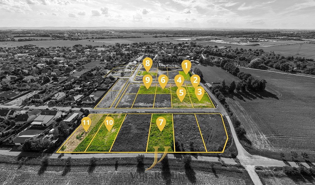 Prodej stavebního pozemku 872 m², Majetín – náhled fotky 6