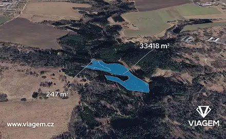 Prodej lesa 11 221 m², Tábor