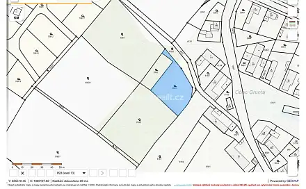 Prodej stavebního pozemku 4 930 m², Grunta, okres Kolín