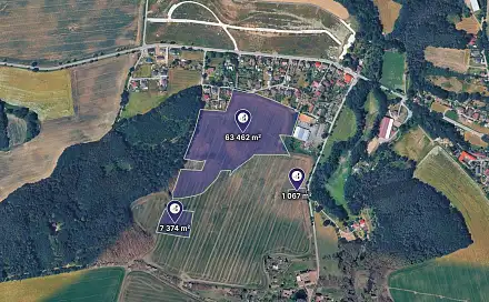 Prodej pole 71 903 m², Bystřice, okres Benešov