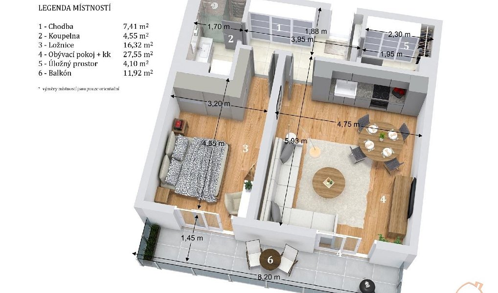 Prodej bytu 2+kk 60 m², Radiměř – náhled fotky 14