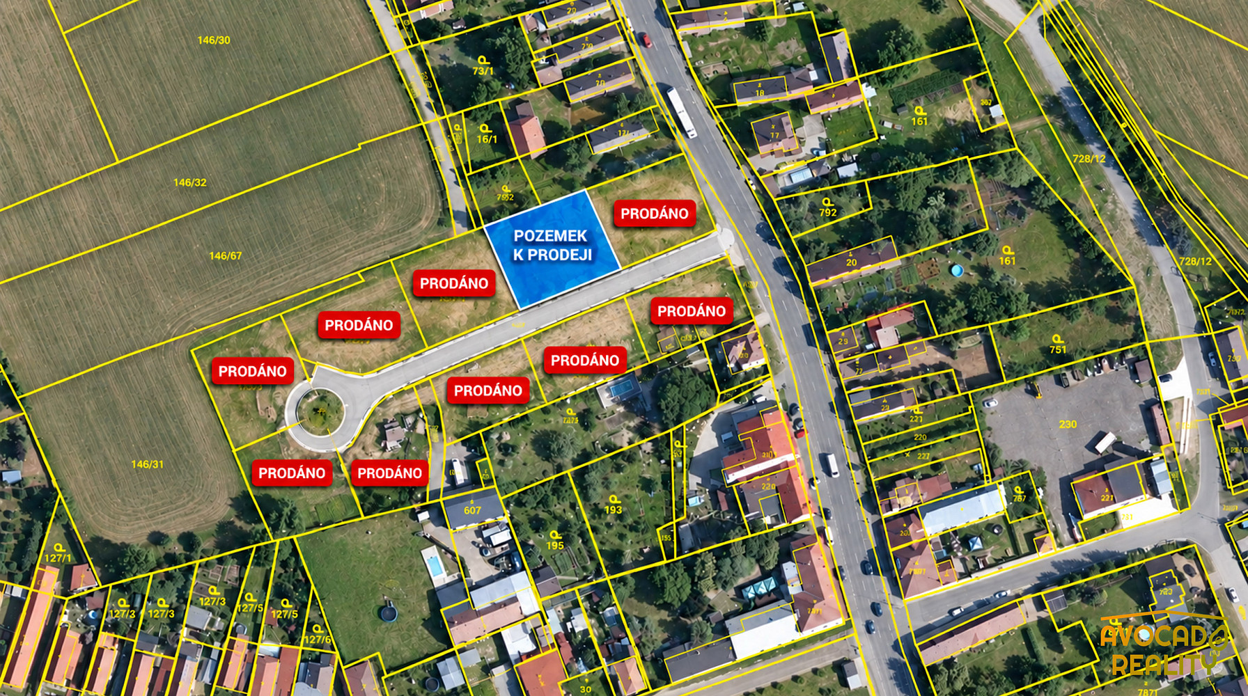 Prodej stavebního pozemku 854 m² – fotografie 2