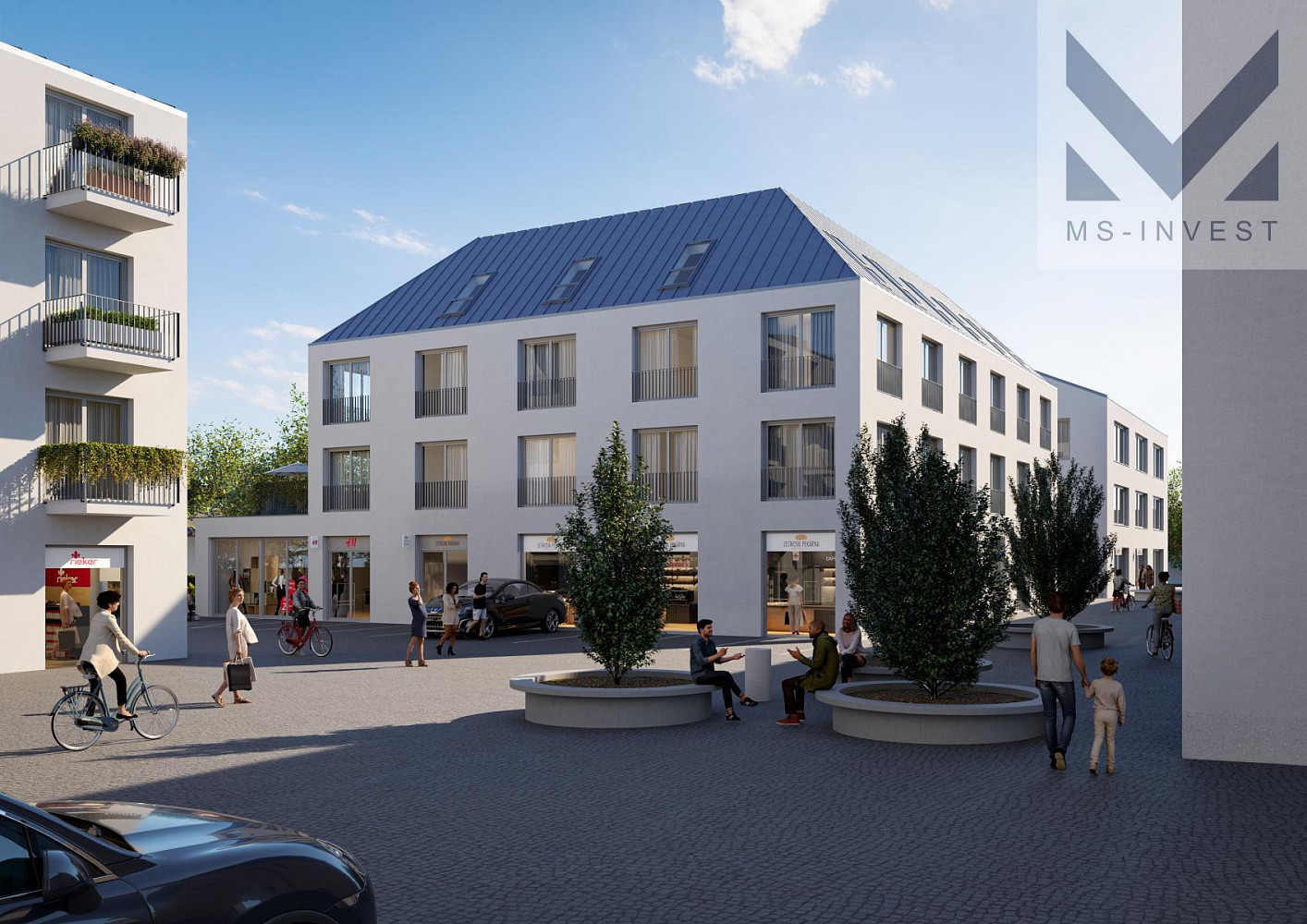 Komerční jednotka 109 m² v přízemí objektu A (č. A 101) v novostavbě projektu Centrum Hostivice – další