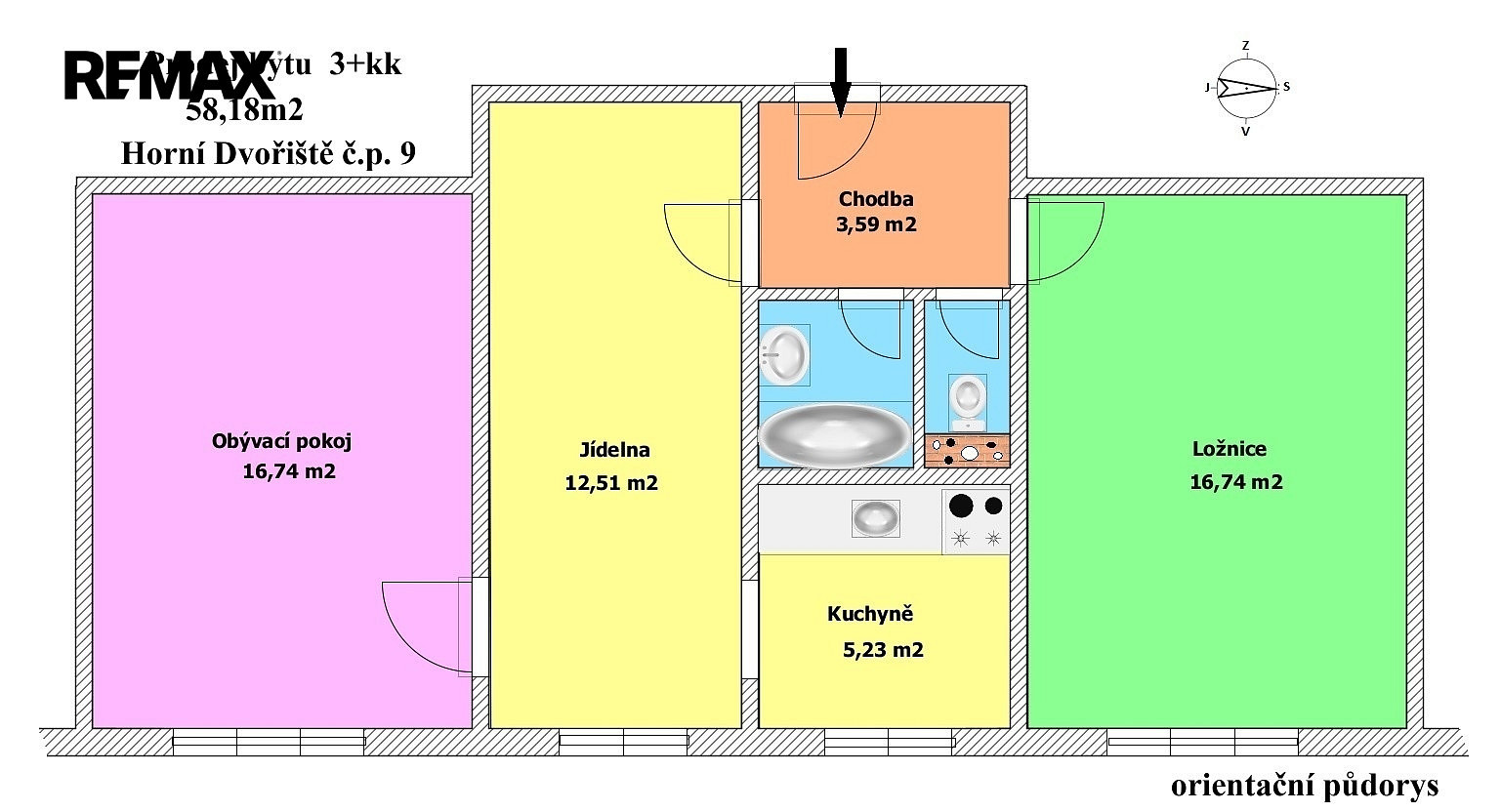 Prodej bytu 3+kk 60 m² – fotografie 2
