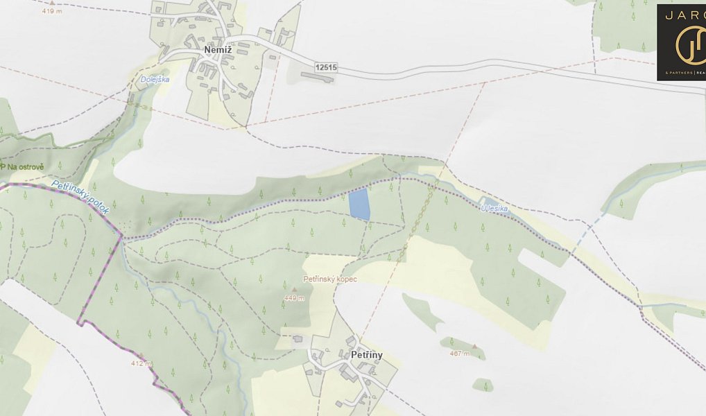 Prodej lesa 4 064 m², Tehov – náhled fotky 2