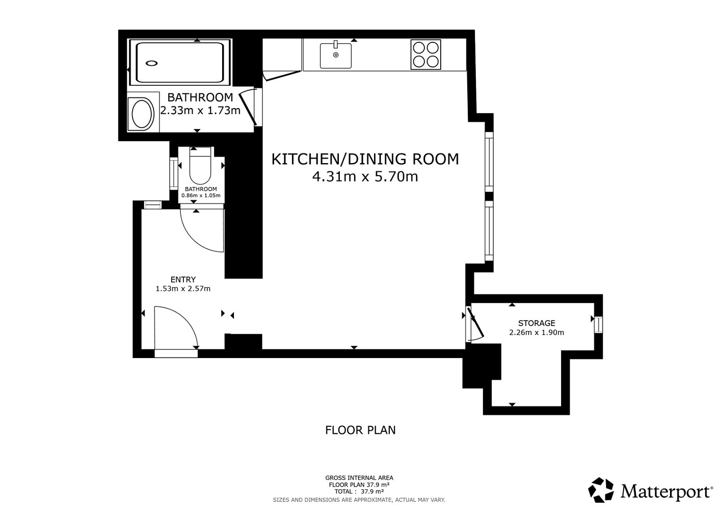 Pronájem bytu 1+kk 38 m² – fotografie 3