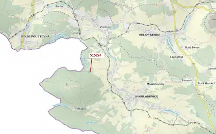 Dražba lesa 3 638 m², Vilémov