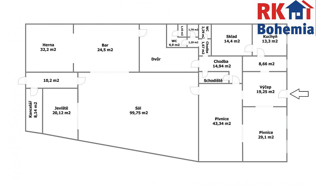 Prodej restaurace 411 m², Kolín – náhled fotky 20