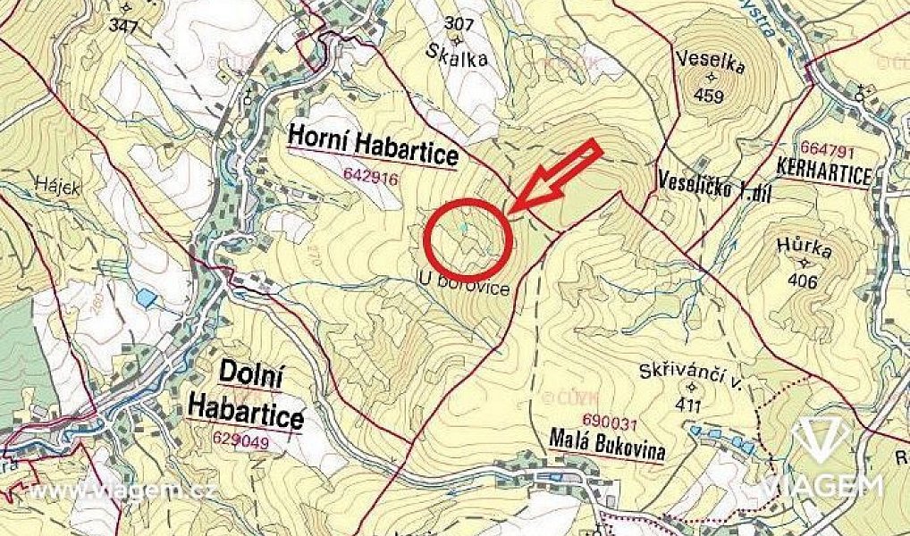 Prodej lesa 595 m², Horní Habartice – náhled fotky 3