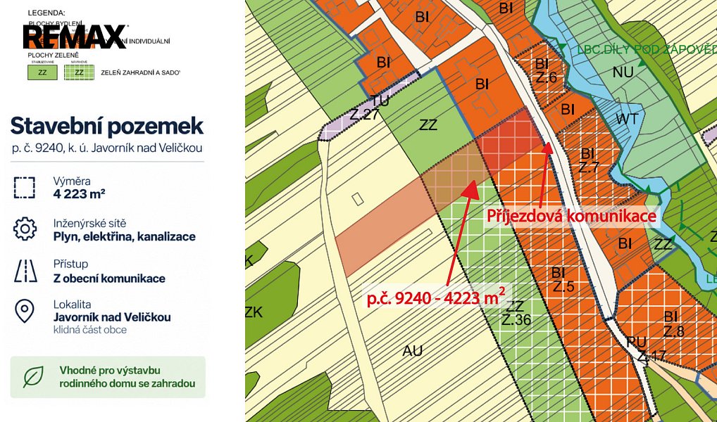 Prodej stavebního pozemku 4 223 m², Javorník – náhled fotky 2