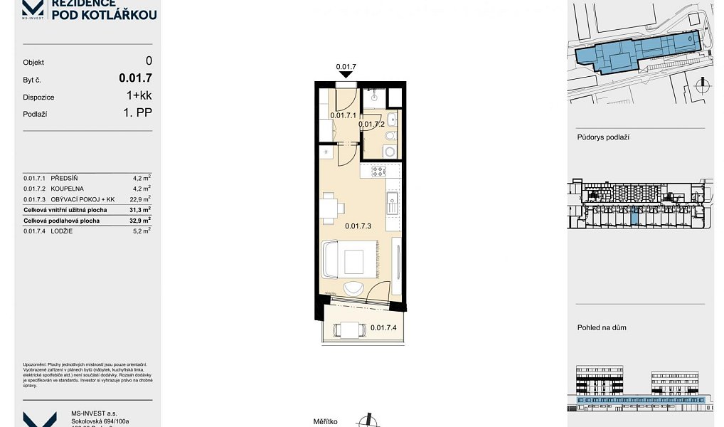 Prodej bytu 1+kk 31 m², Praha – náhled fotky 4