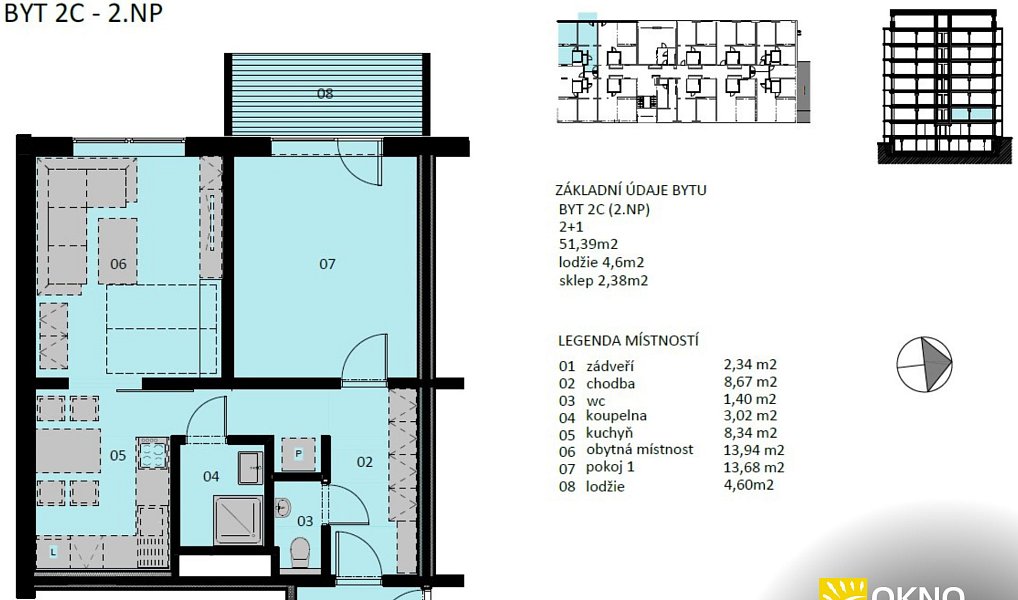 Prodej bytu 2+kk 58 m², Rosice – náhled fotky 8