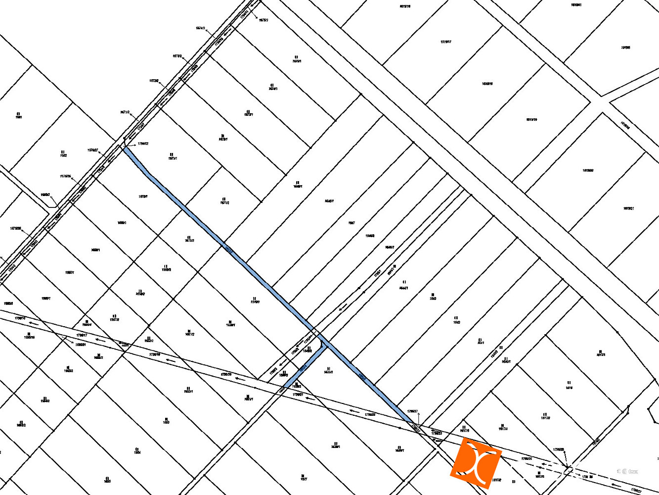 Prodej pozemku 43 m² – pohled 2