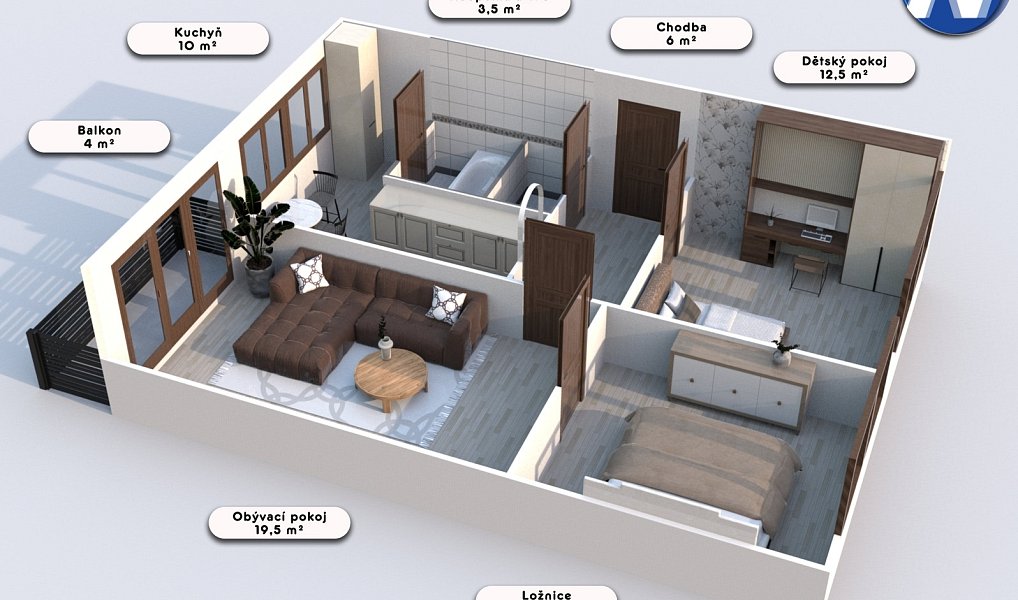 Prodej bytu 3+1 67 m², Volary – náhled fotky 14
