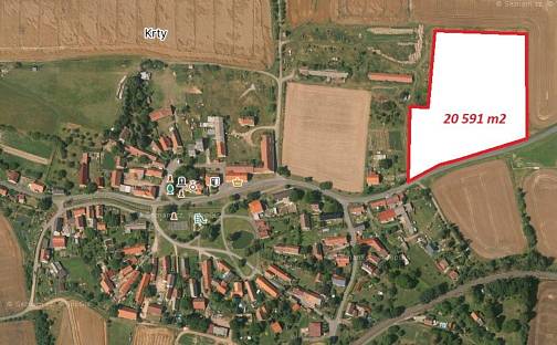 Prodej komerčního pozemku 20 591 m², Krty, okres Rakovník