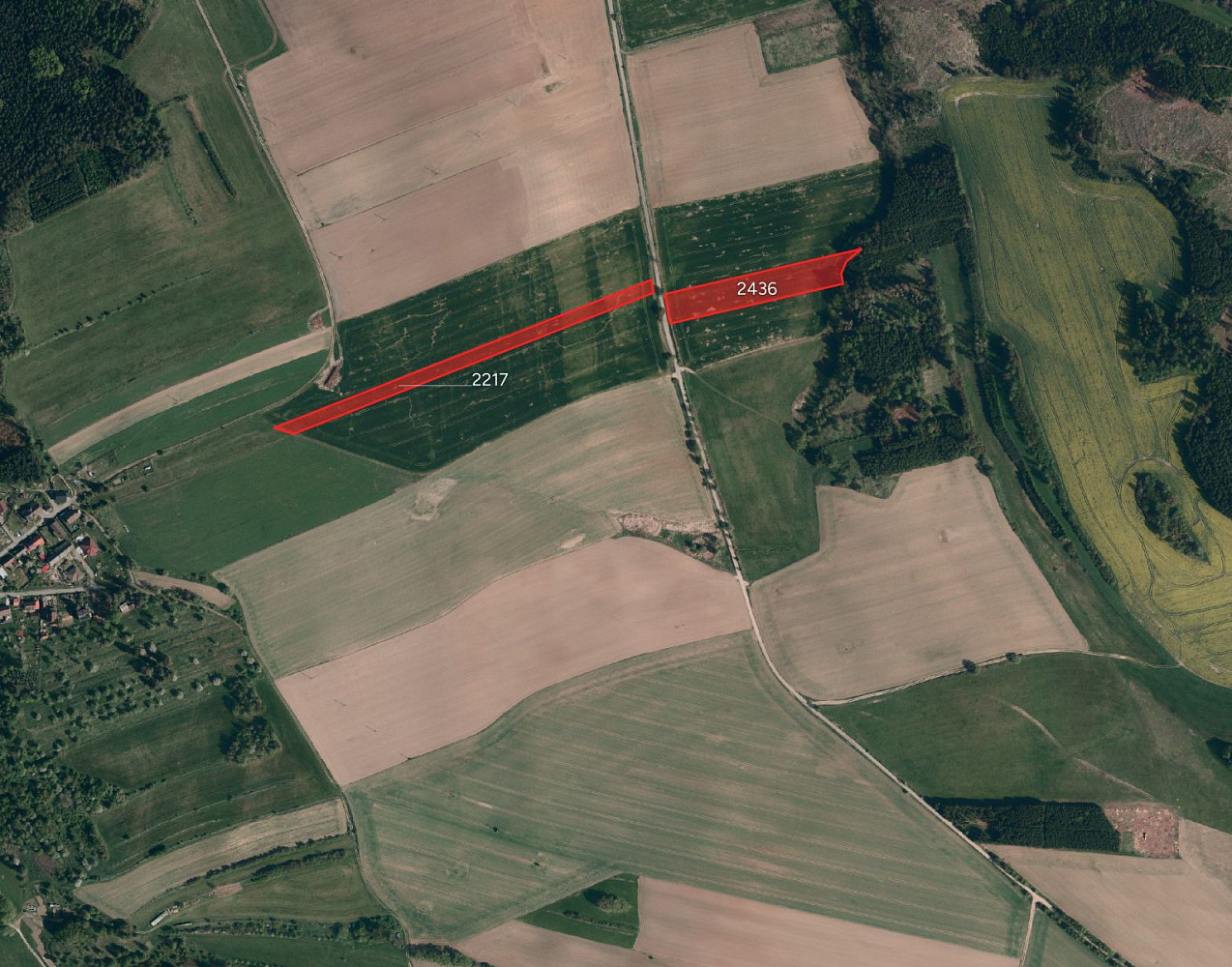 Prodej pole 13 842 m² rezervováno