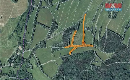 Prodej lesa 11 553 m², Žandov, okres Česká Lípa