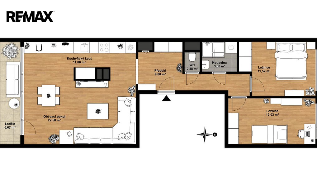 Prodej bytu 3+kk 71 m², Praha – náhled fotky 3