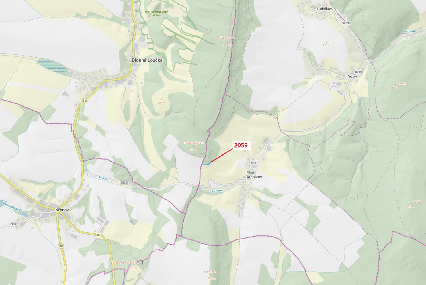 Dražba lesa 2 241 m²