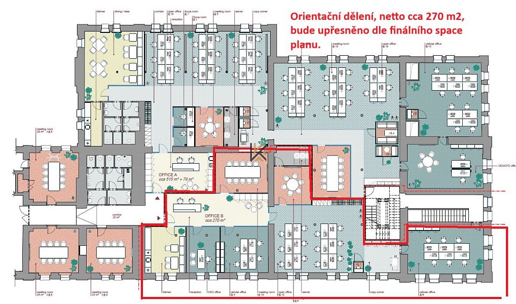 Pronájem kanceláře 270 m², Praha – náhled fotky 2