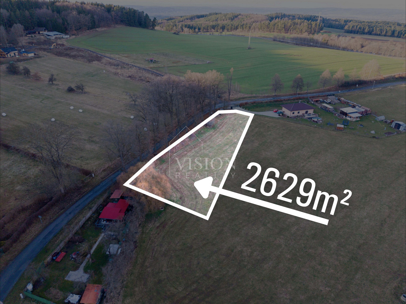 Prodej stavebního pozemku 2 629 m²