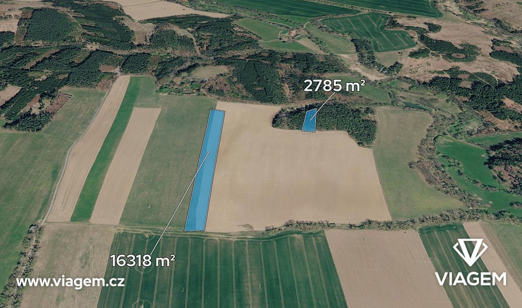 Prodej pole 3 183 m², Chotoviny – fotka 1 z 5