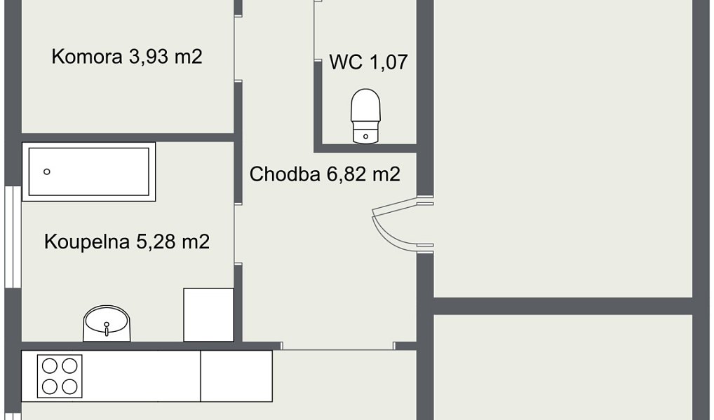 Pronájem bytu 2+kk 62 m², Liberec – náhled fotky 12