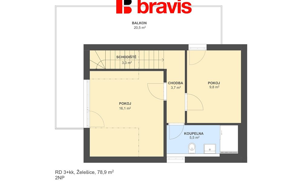 Prodej stavebního pozemku 635 m², Želešice – náhled fotky 5