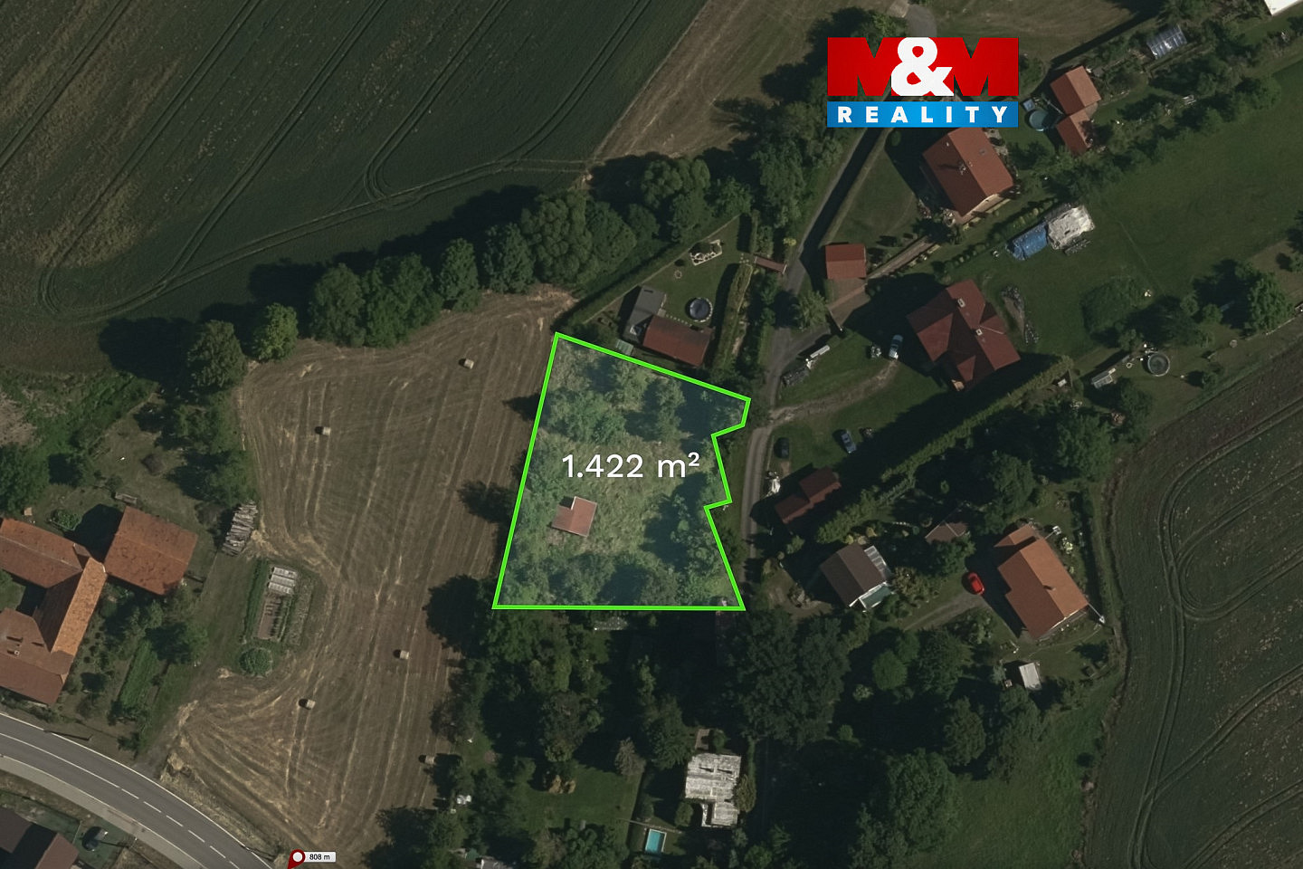 Prodej stavebního pozemku 1 422 m²