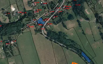 Prodej pozemku 3 841 m², Pertoltice, okres Liberec