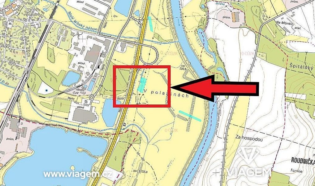 Prodej pole 1 416 m², Hradec Králové – náhled fotky 3