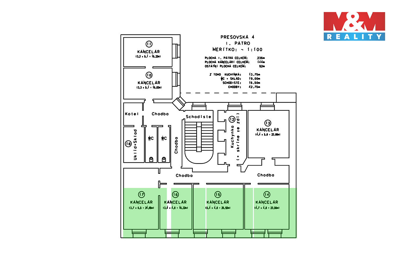 Pronájem kanceláře 88 m² – fotografie 4