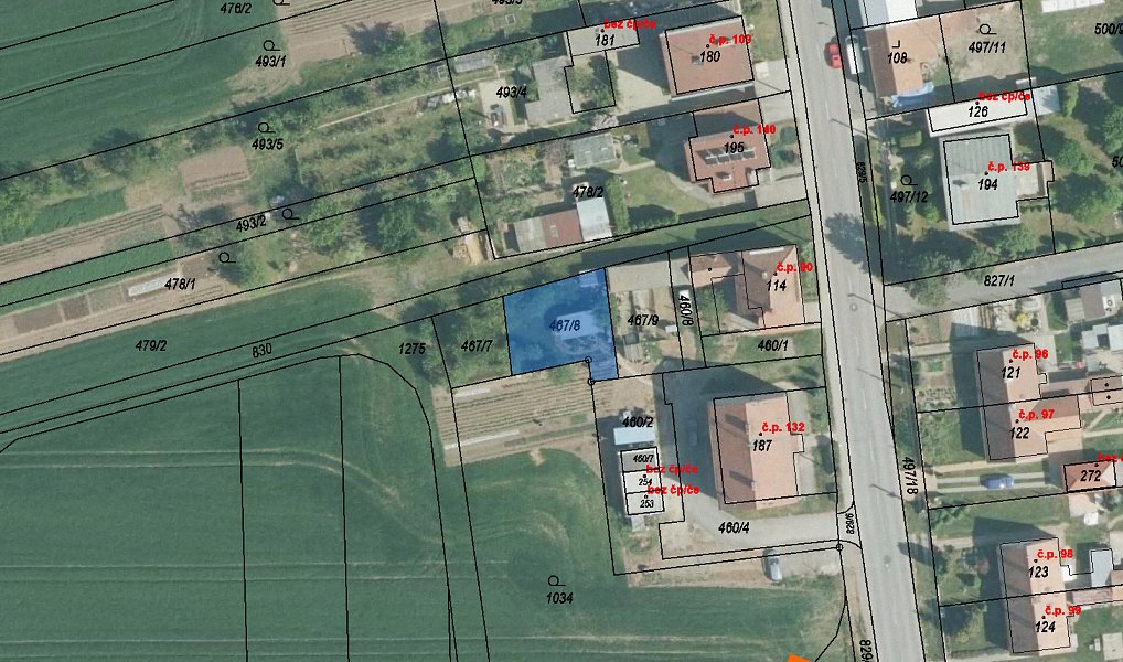 Prodej stavebního pozemku 224 m², Hoštice-Heroltice – fotka 1 z 3