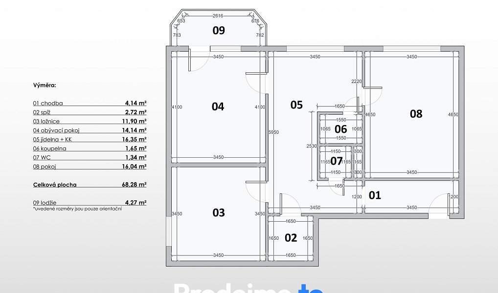Prodej bytu 3+1 68 m², Třebíč – náhled fotky 13