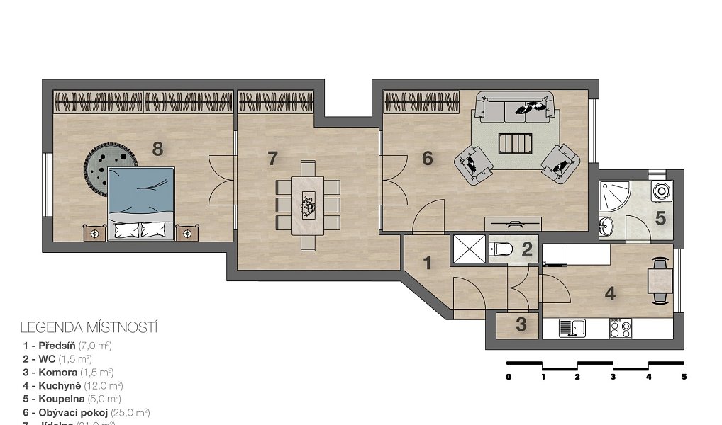 Pronájem bytu 3+1 96 m², Praha – náhled fotky 4