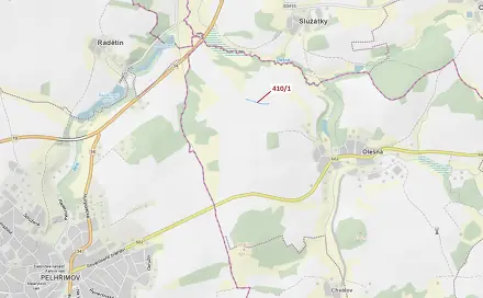 Dražba pozemku 783 m², Olešná