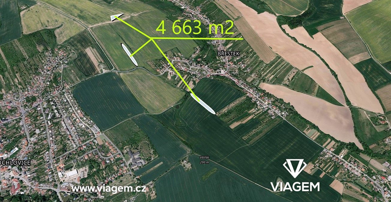 Prodej pole 1 165 m², Břestek