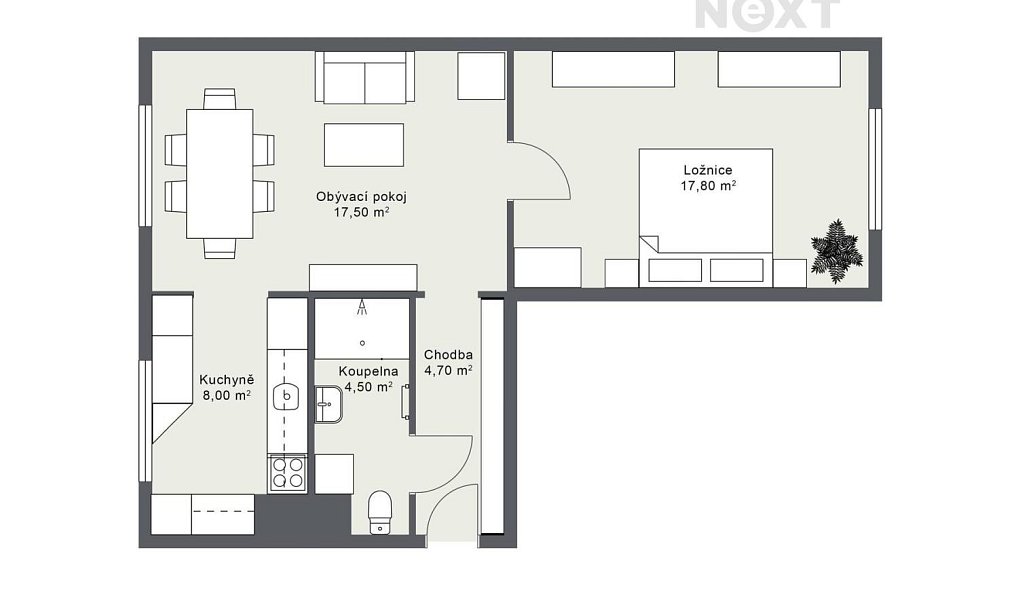 Pronájem bytu 2+1 53 m², Habartov – náhled fotky 16