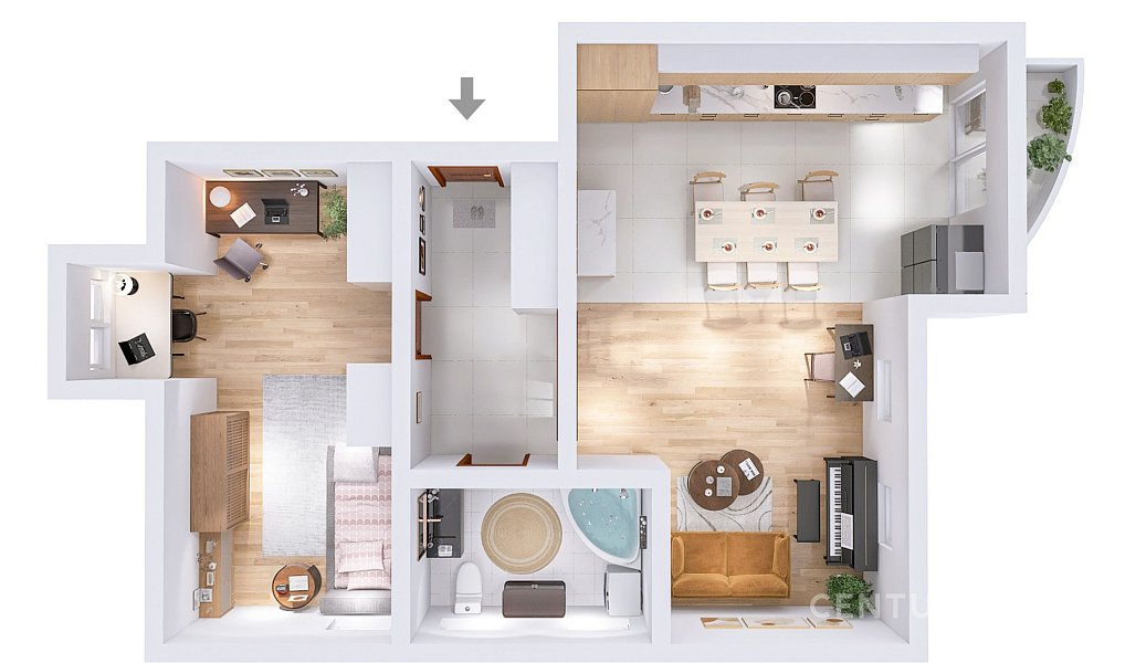 Prodej bytu 2+kk 64 m², Praha – náhled fotky 3