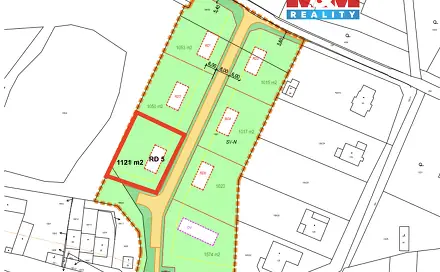 Prodej stavebního pozemku 1 121 m², Vesce, okres Tábor