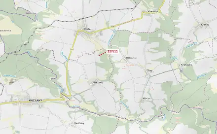 Dražba lesa 883 m², Břežany