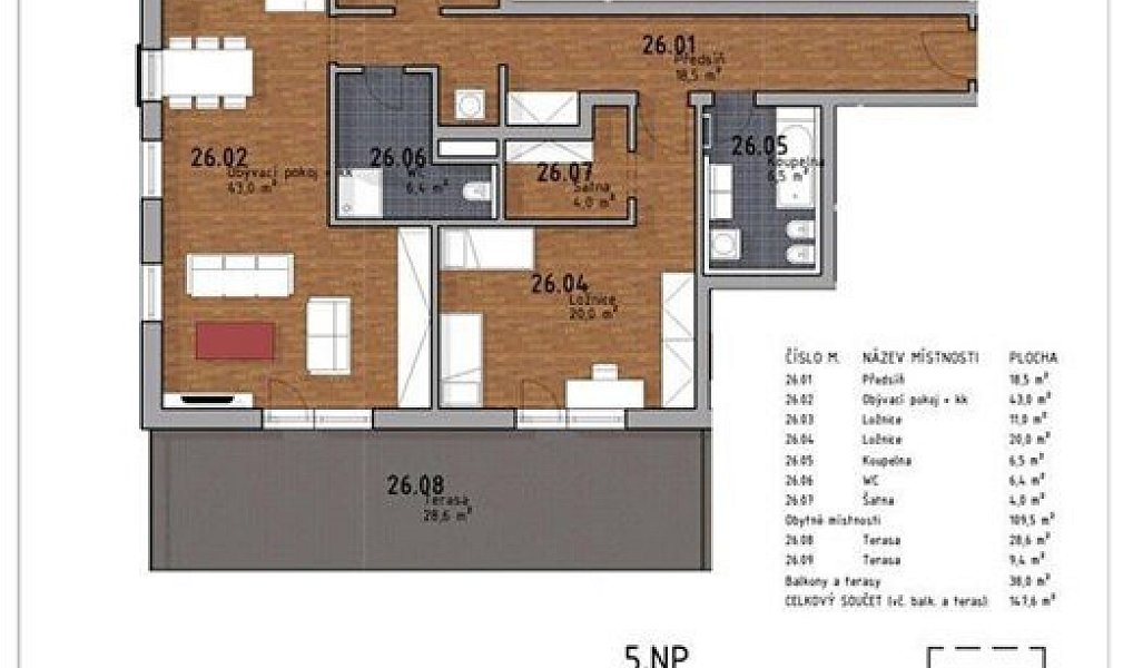 Prodej bytu 4+kk 148 m², Kladno – náhled fotky 4