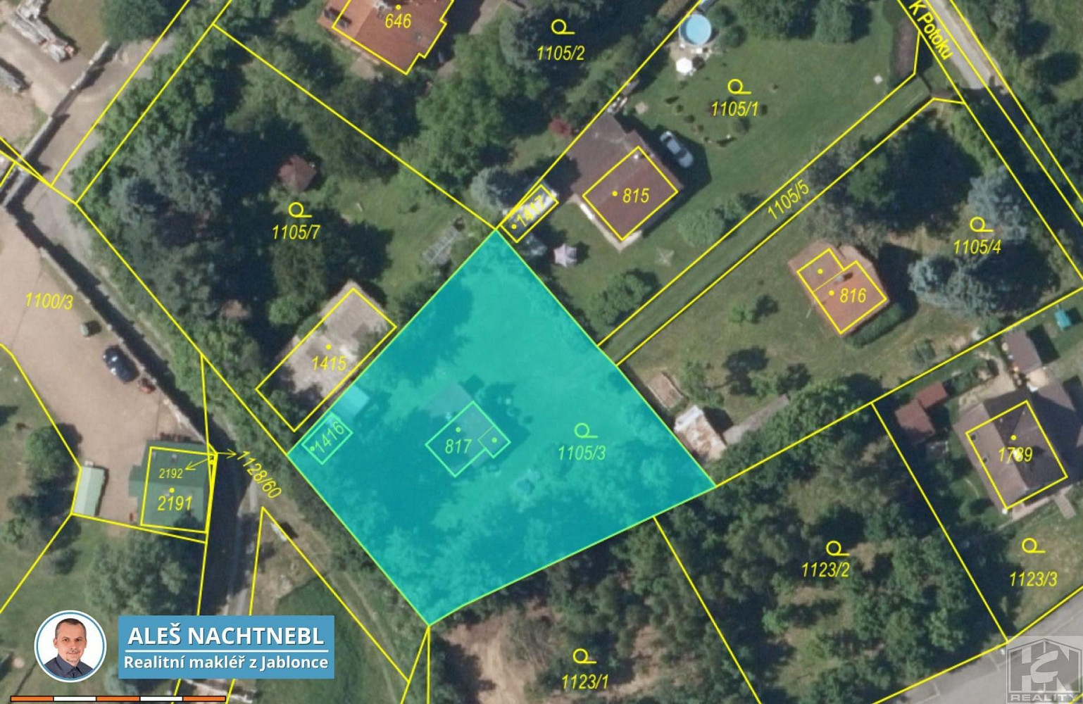 Prodej stavebního pozemku 1 155 m² – fotografie 2