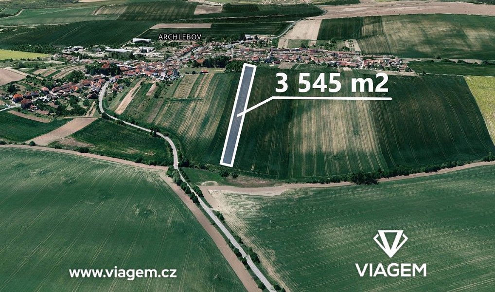 Prodej pole 1 772 m², Archlebov – náhled fotky 3