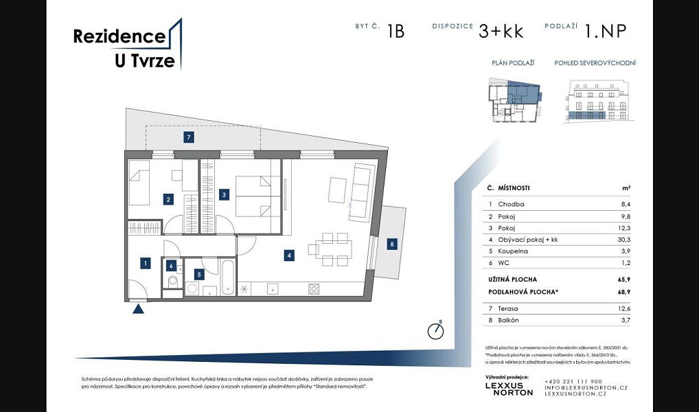 Prodej bytu 3+kk 69 m², Praha – náhled fotky 8