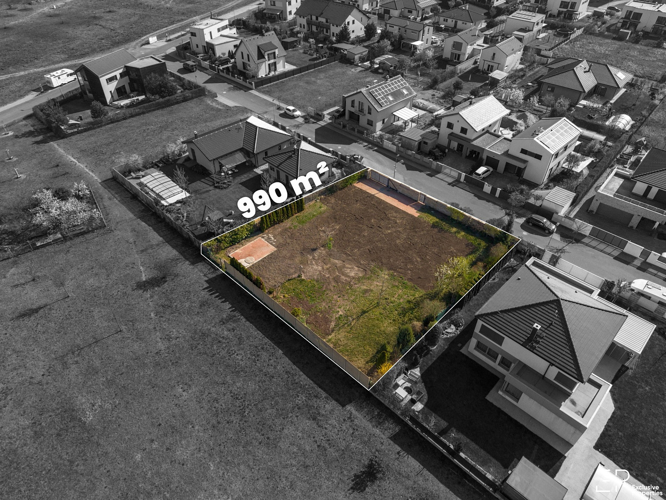 Prodej stavebního pozemku 990 m² Ul. Konětopská, Brandýs nad Labem Stará Boleslav – pohled 2