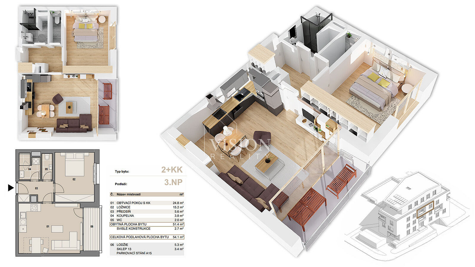 Prodej bytu 2+kk 51 m² — photo 2