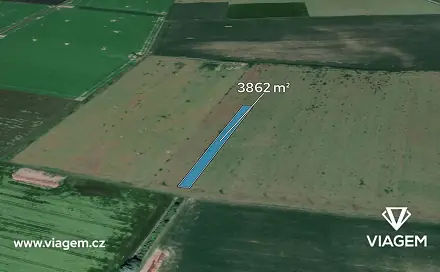 Prodej pole 429 m², Hulín, okres Kroměříž