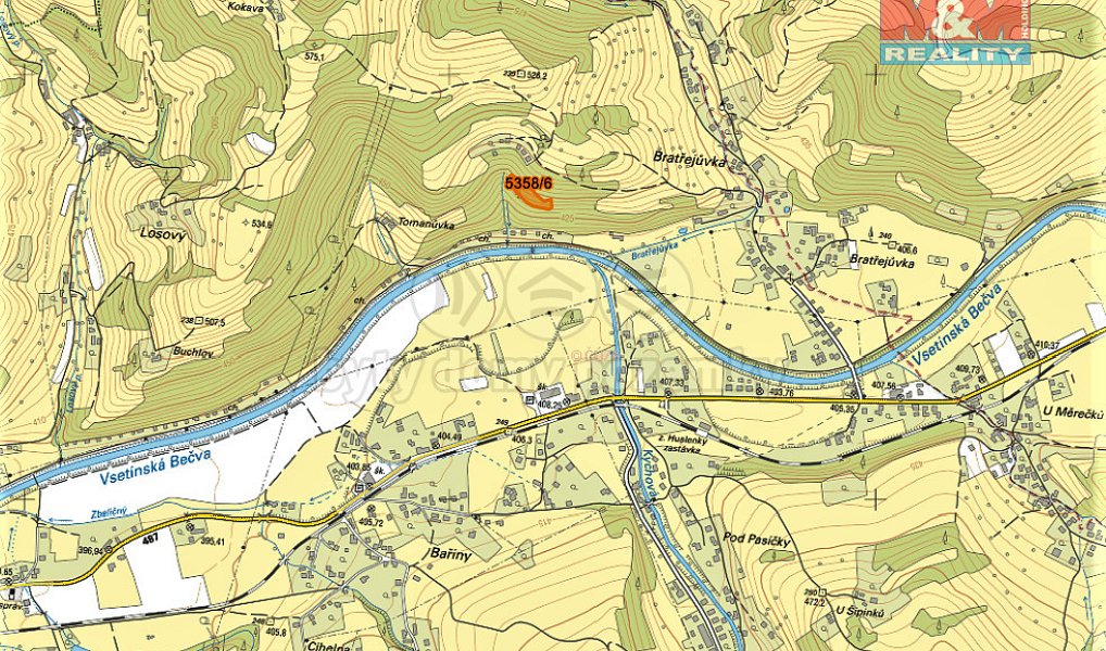 Prodej louky 3 049 m², Huslenky – náhled fotky 2